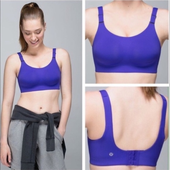 Lululemon Booby Bracer Sports Bra 36D Bruised Berry Purple High Impact - Picture 1 of 8
